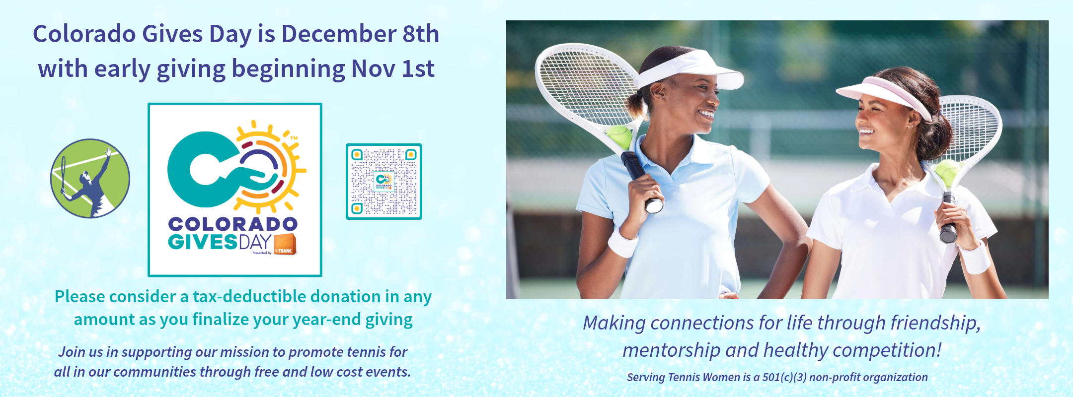 Serving Tennis Women & Colorado Gives 2026