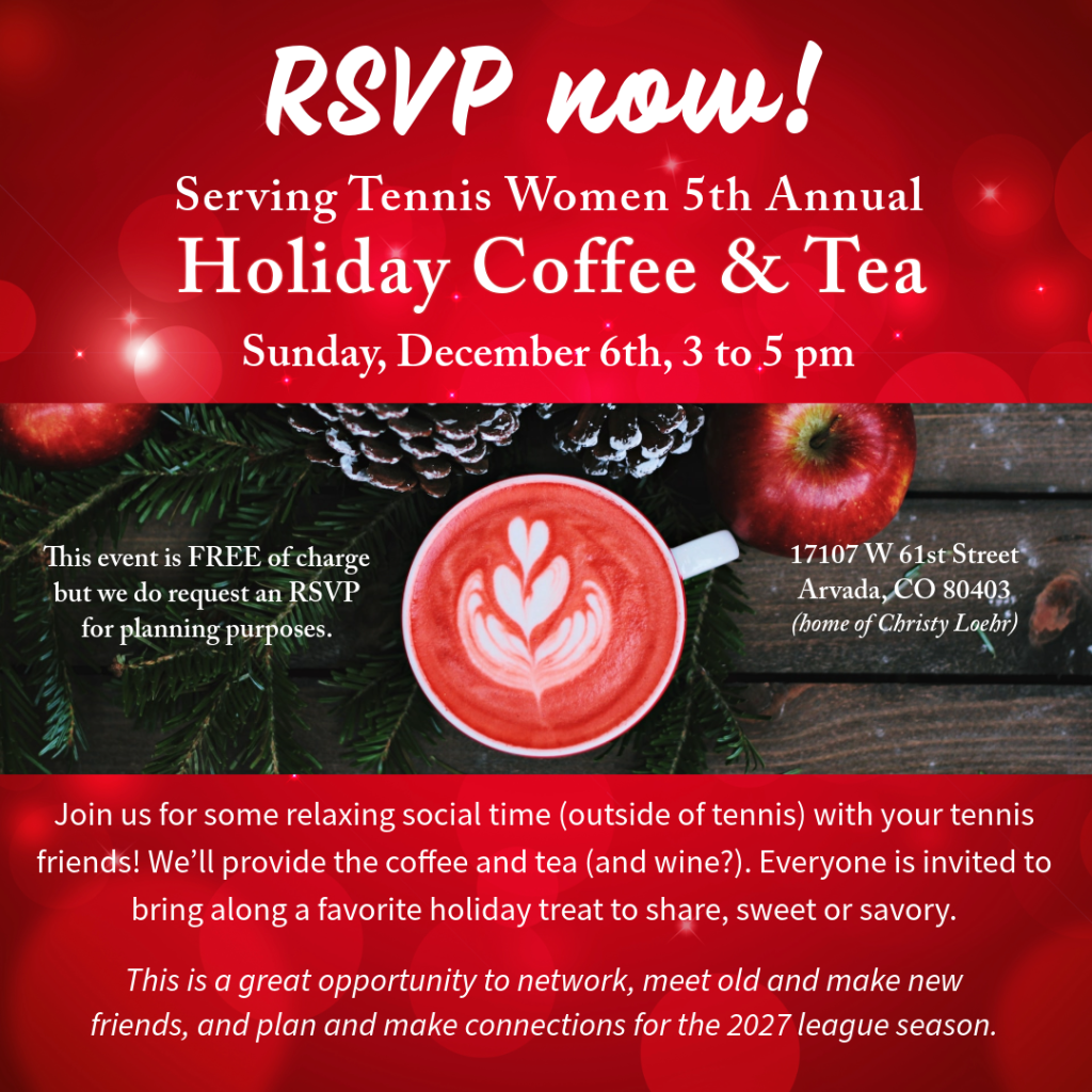 Serving Tennis Women Holiday Coffee & Tea 2026